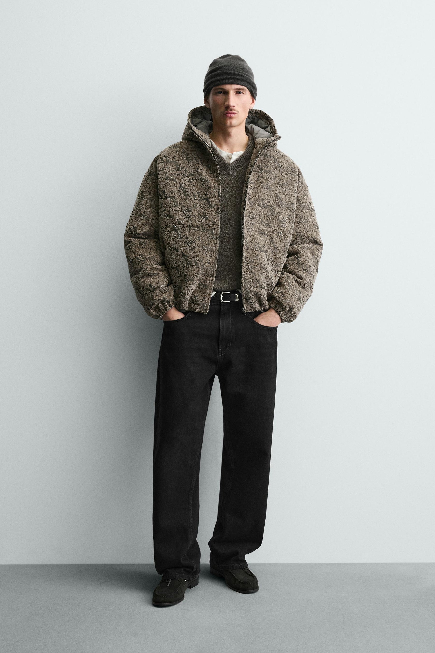 JACQUARD PUFFER JACKET - Image 1