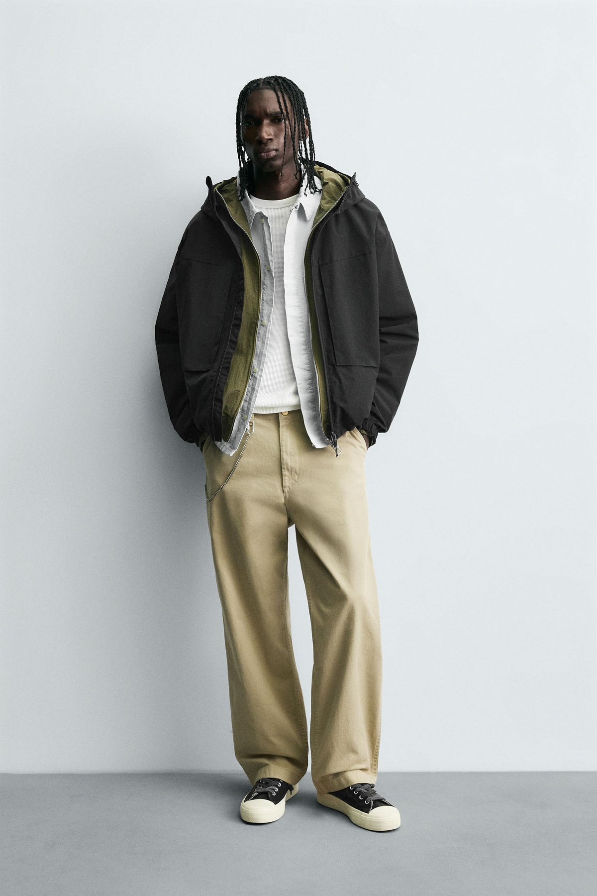 WATER-REPELLENT TECHNICAL JACKET WITH FLEECE - Image 1