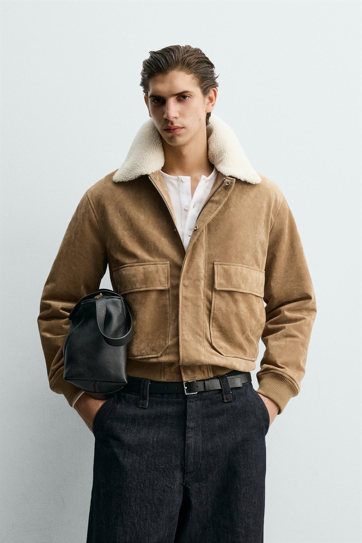 Suede Shearling Jacket