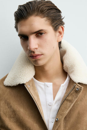 Suede Shearling Jacket