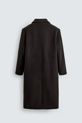 CONTRAST LAPEL WOOL COAT - Image 7