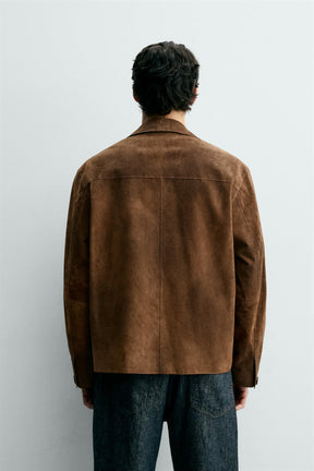 Suede Overshirt Jacket