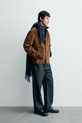 Suede Overshirt Jacket