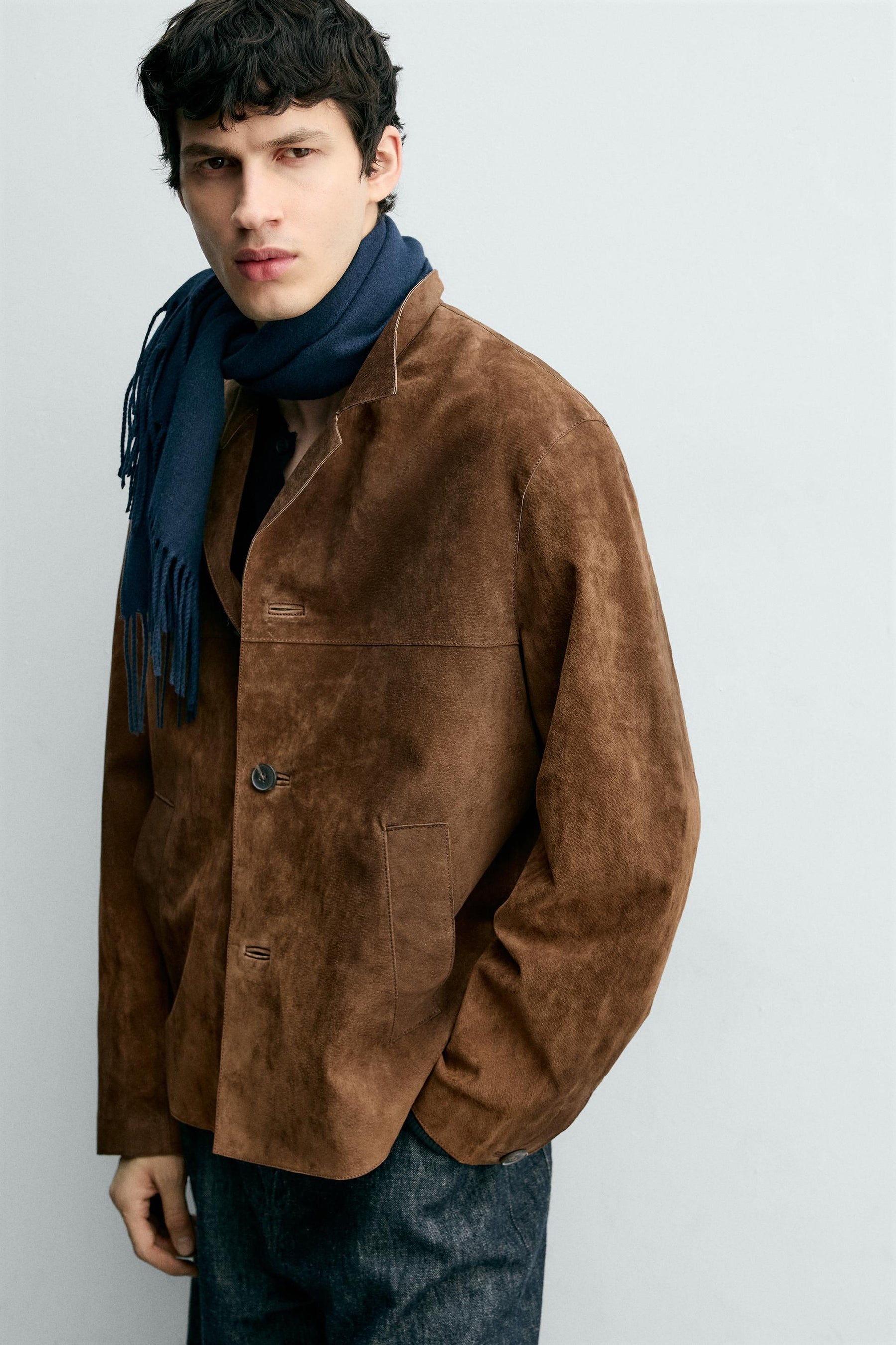 Suede Overshirt Jacket