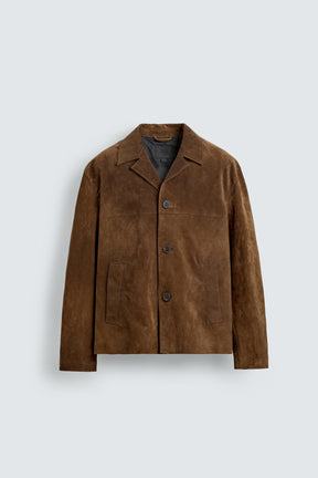 Suede Overshirt Jacket