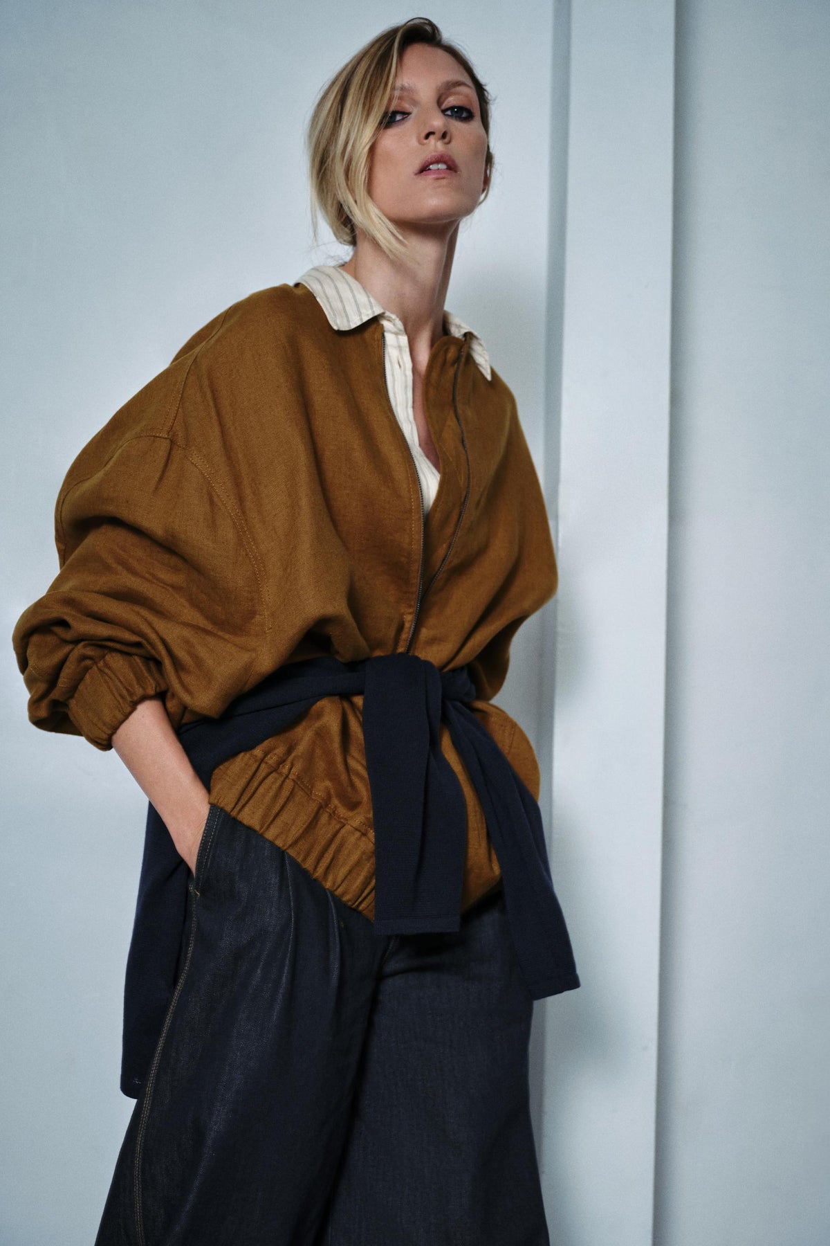 OVERSIZE LINEN JACKET ZW COLLECTION - Image 2
