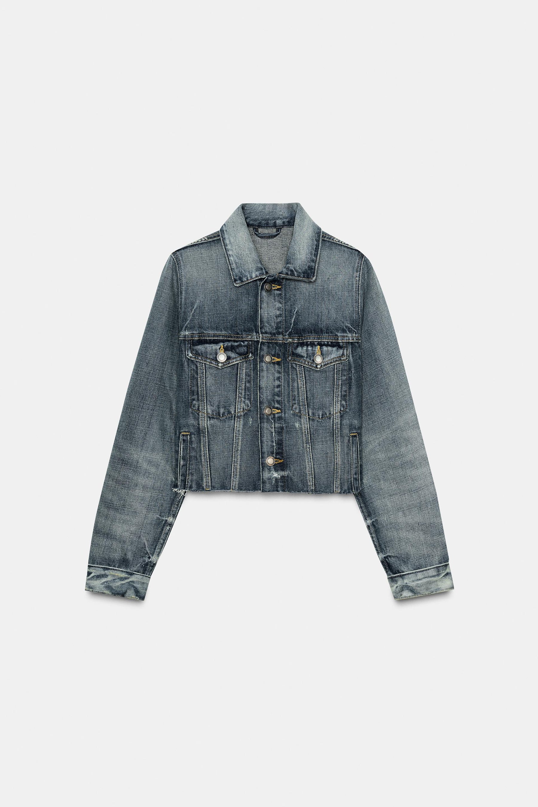 ZW COLLECTION CROPPED DENIM JACKET - Image 6