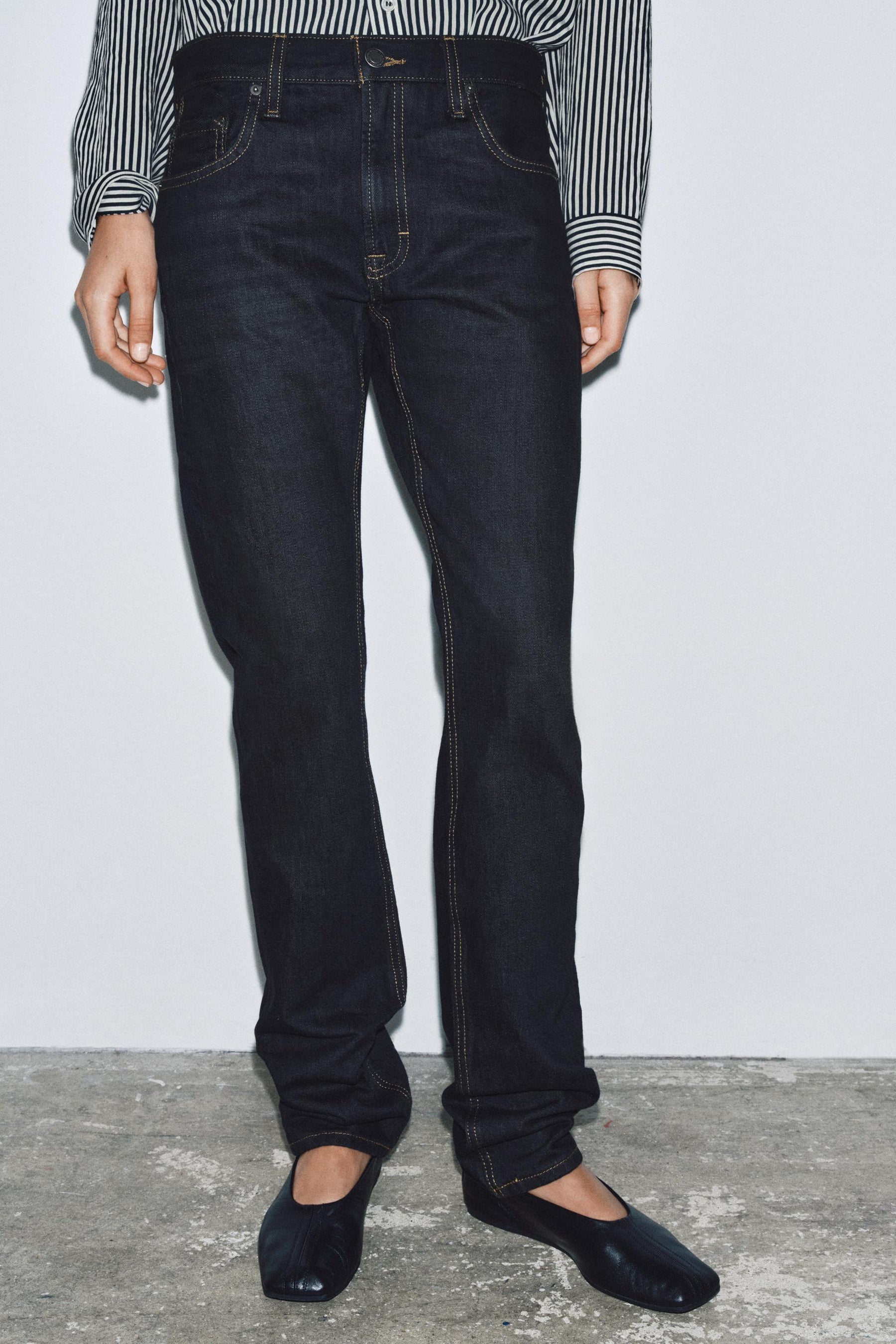 Full-Length Mid-Waist Jeans