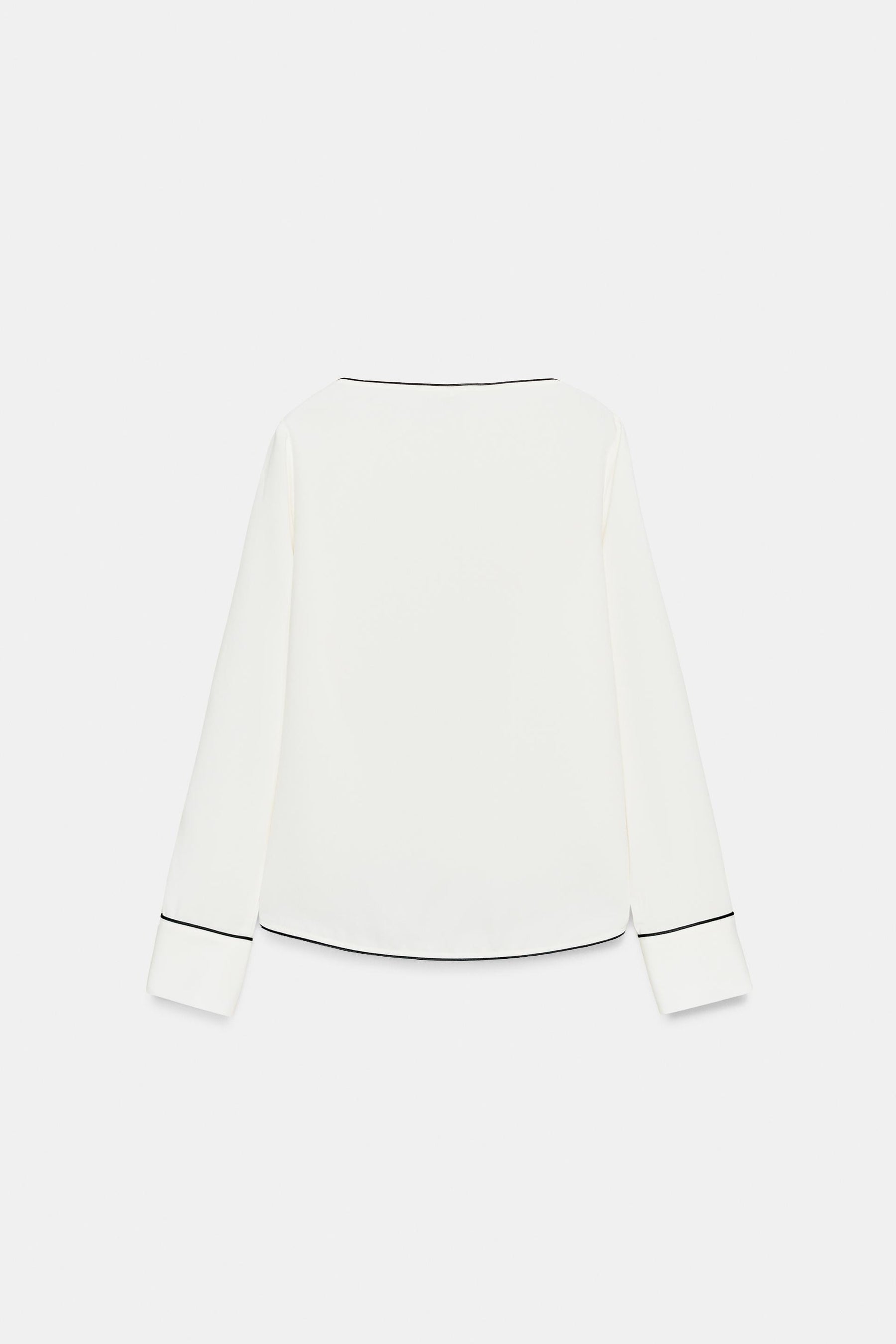 Contrast Crepe Blouse