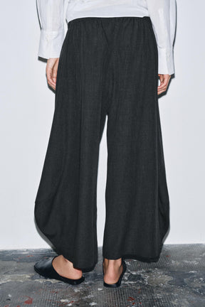 Flowing Wool Blend Trousers