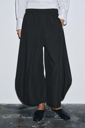 Flowing Wool Blend Trousers