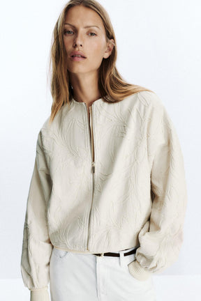 EMBROIDERED FAUX SUEDE BOMBER JACKET - Image 2