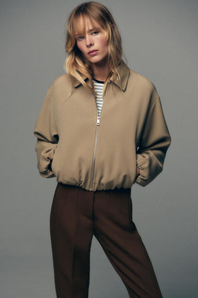 PUFF-SLEEVE BOMBER JACKET - Image 2
