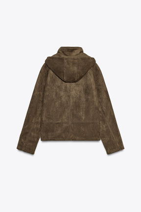 SUEDE EFFECT HOODIE JACKET - Image 8
