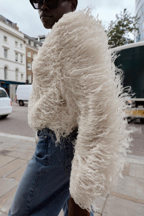 FEATHER FRINGE METALLIC THREAD JACKET - Image 4