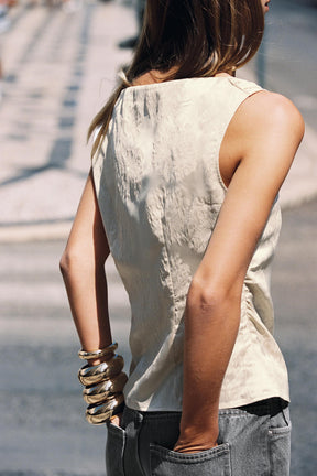 ASYMMETRIC JACQUARD TOP