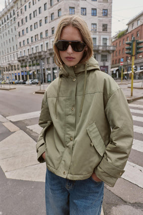 SHORT PARKA WITH FAUX FUR HOOD - Image 6