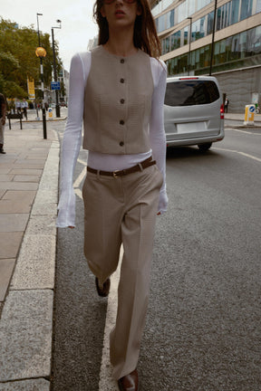 Check Trousers with Belt