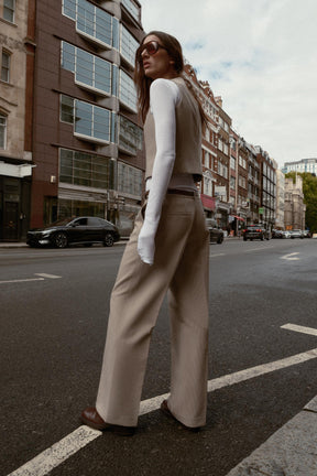 Check Trousers with Belt