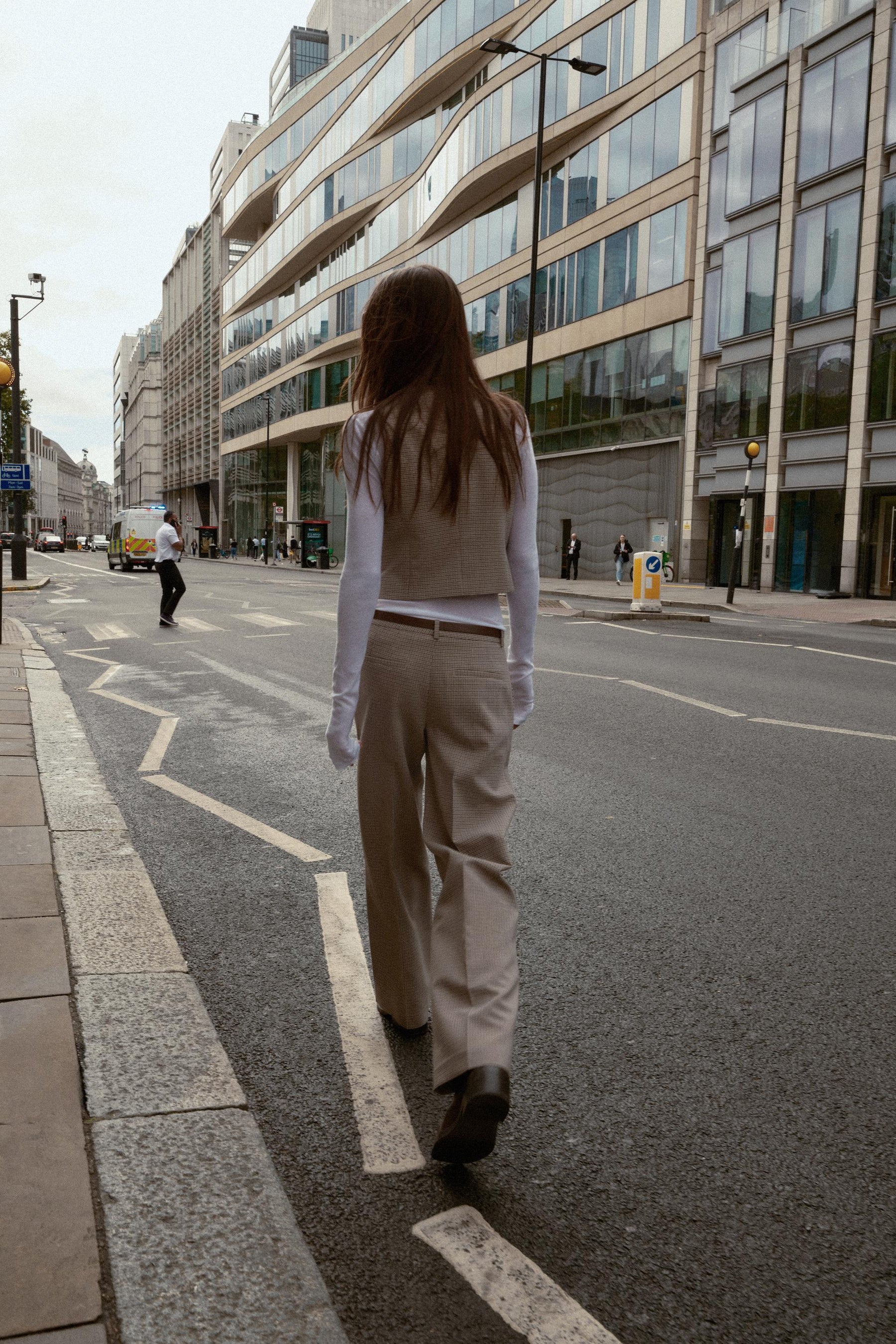 Check Trousers with Belt