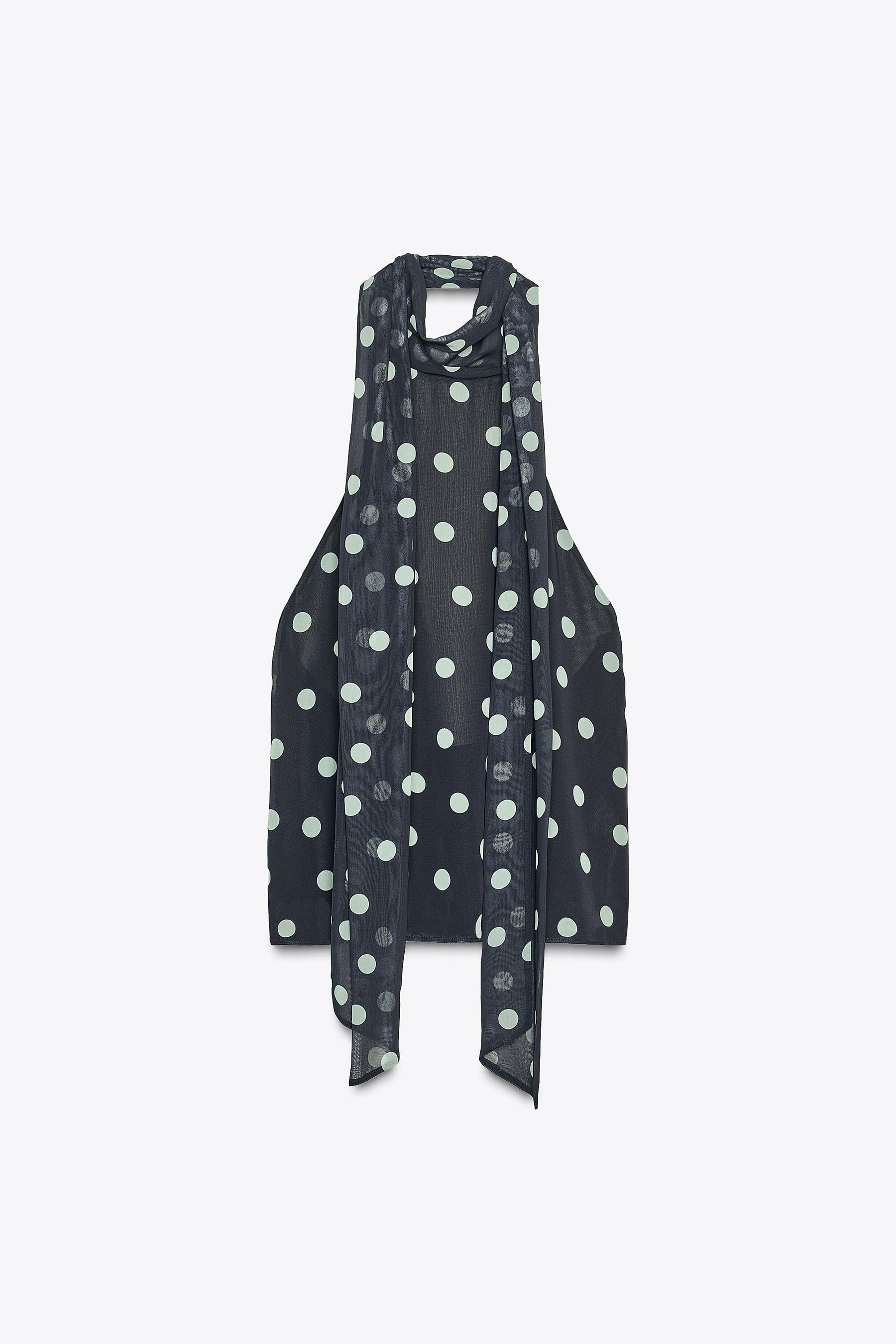 Polka Dot Halter Blouse