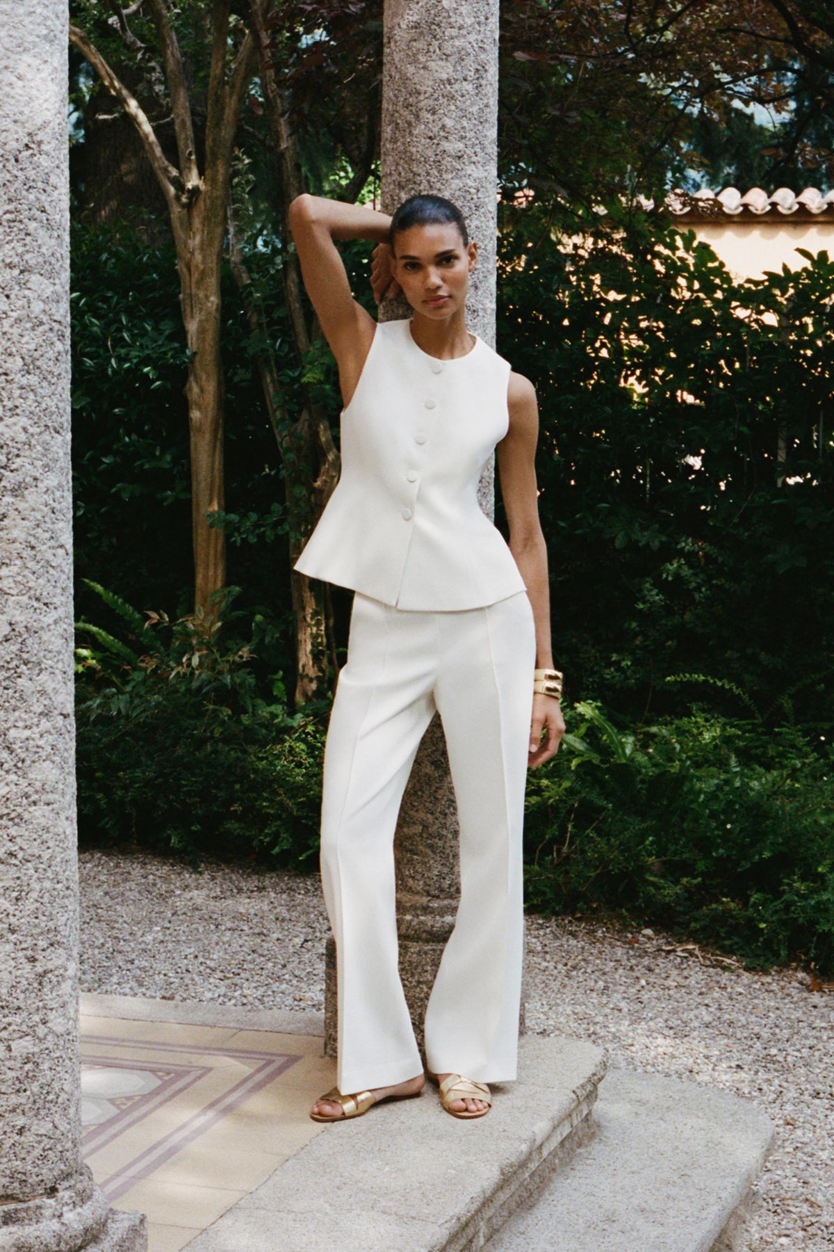 Straight-leg High-waist Trousers