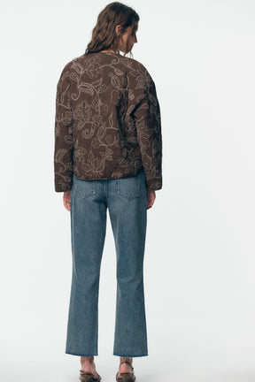 Embroidered Puffer Jacket