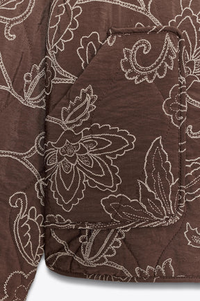 Embroidered Puffer Jacket