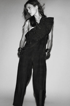 ASYMMETRIC RUFFLE JUMPSUIT - Image 7