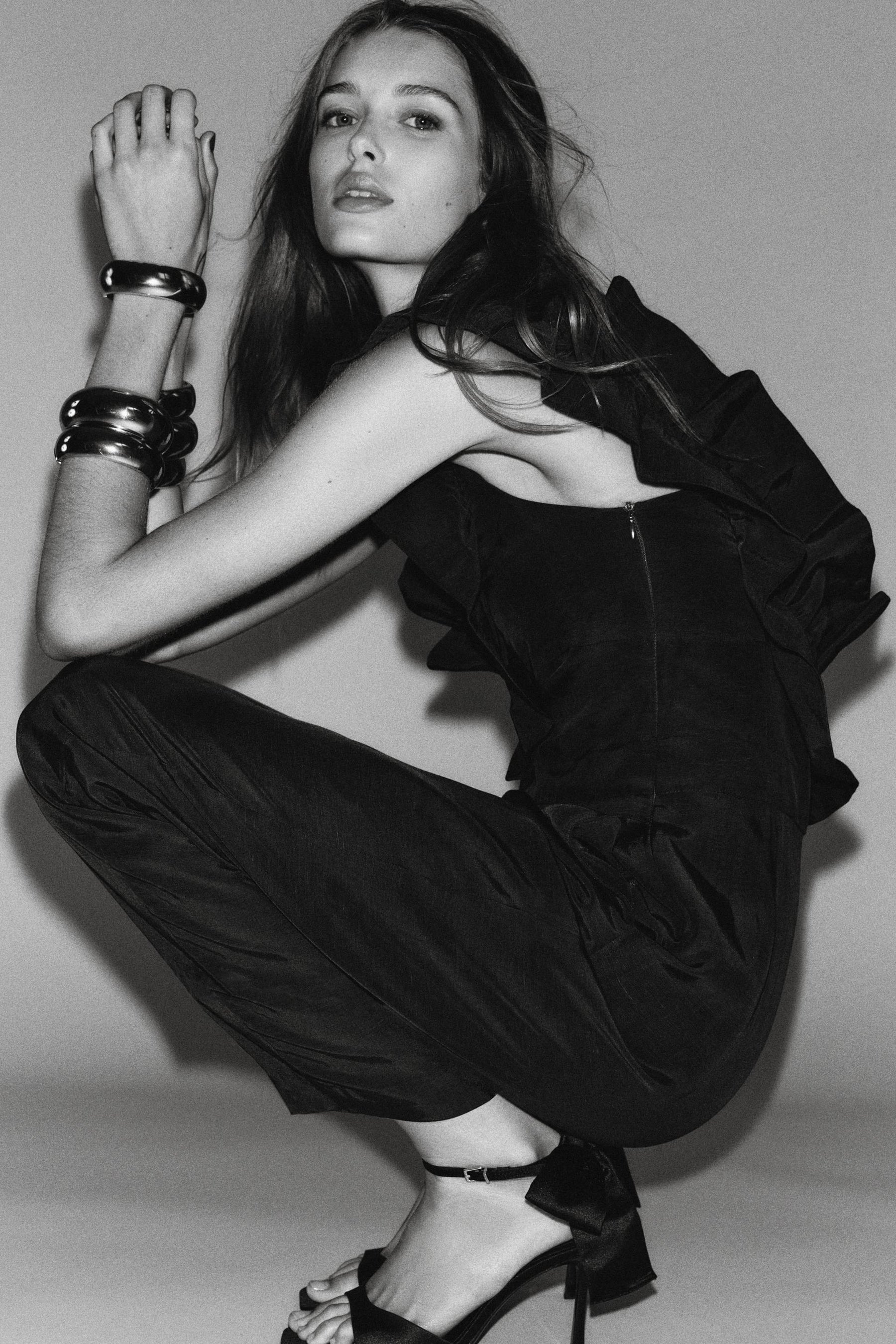 ASYMMETRIC RUFFLE JUMPSUIT - Image 8