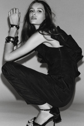 ASYMMETRIC RUFFLE JUMPSUIT - Image 8