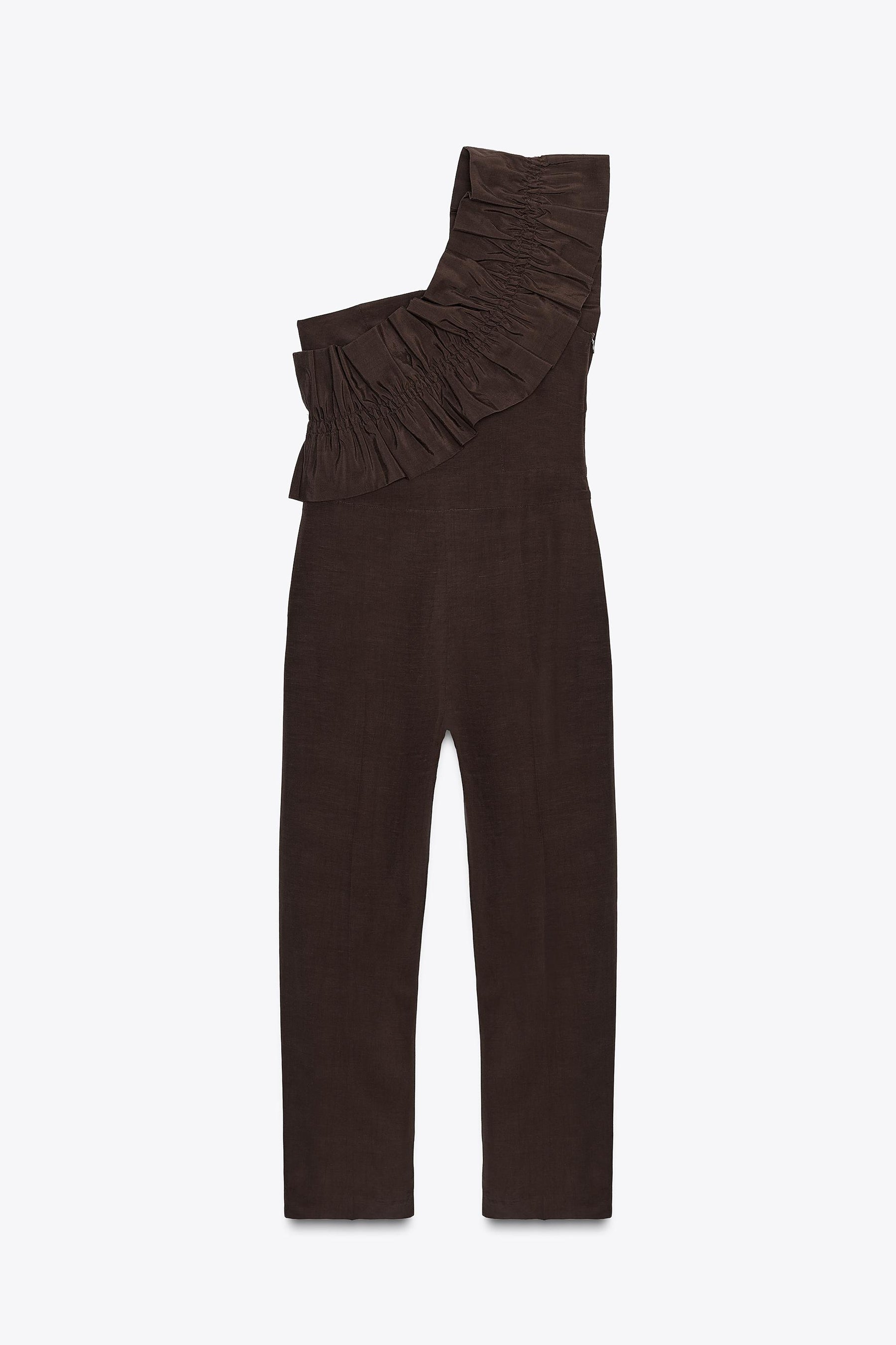 ASYMMETRIC RUFFLE JUMPSUIT - Image 9