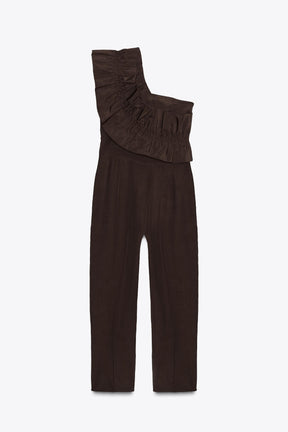 ASYMMETRIC RUFFLE JUMPSUIT - Image 10