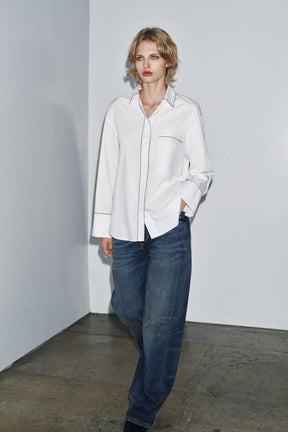 Contrast Poplin Shirt