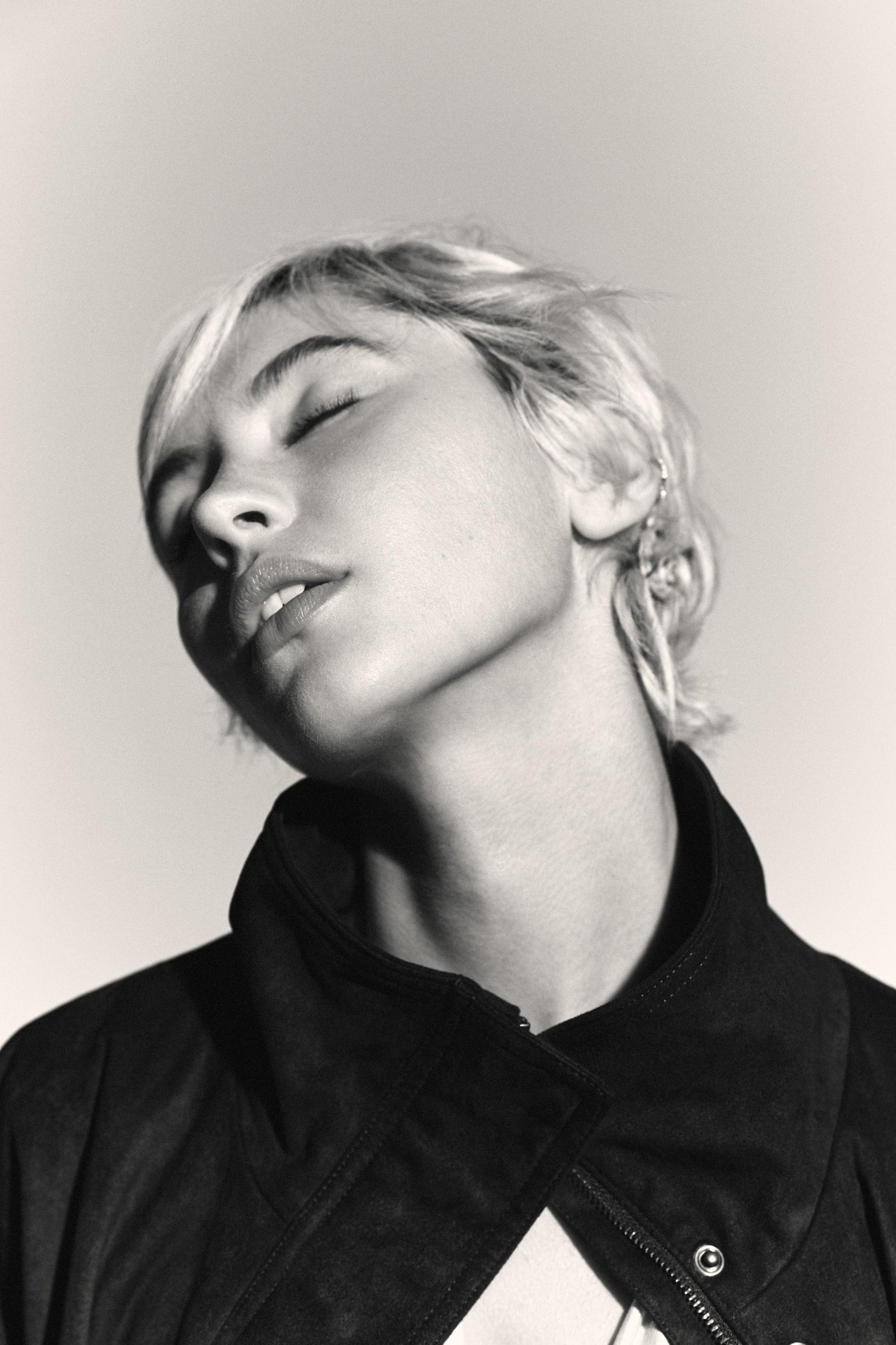 Faux Suede Bomber Jacket