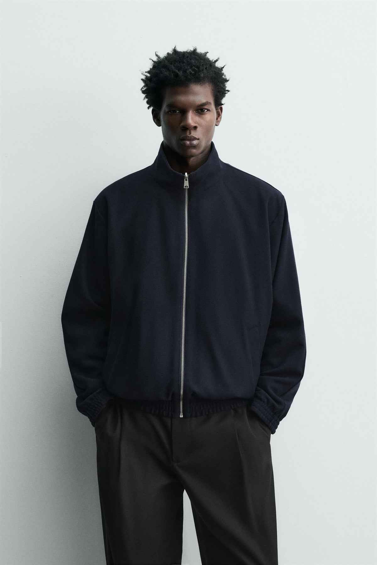 REVERSIBLE WOOL BLEND BOMBER JACKET - Image 2