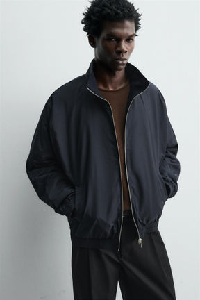 REVERSIBLE WOOL BLEND BOMBER JACKET - Image 6