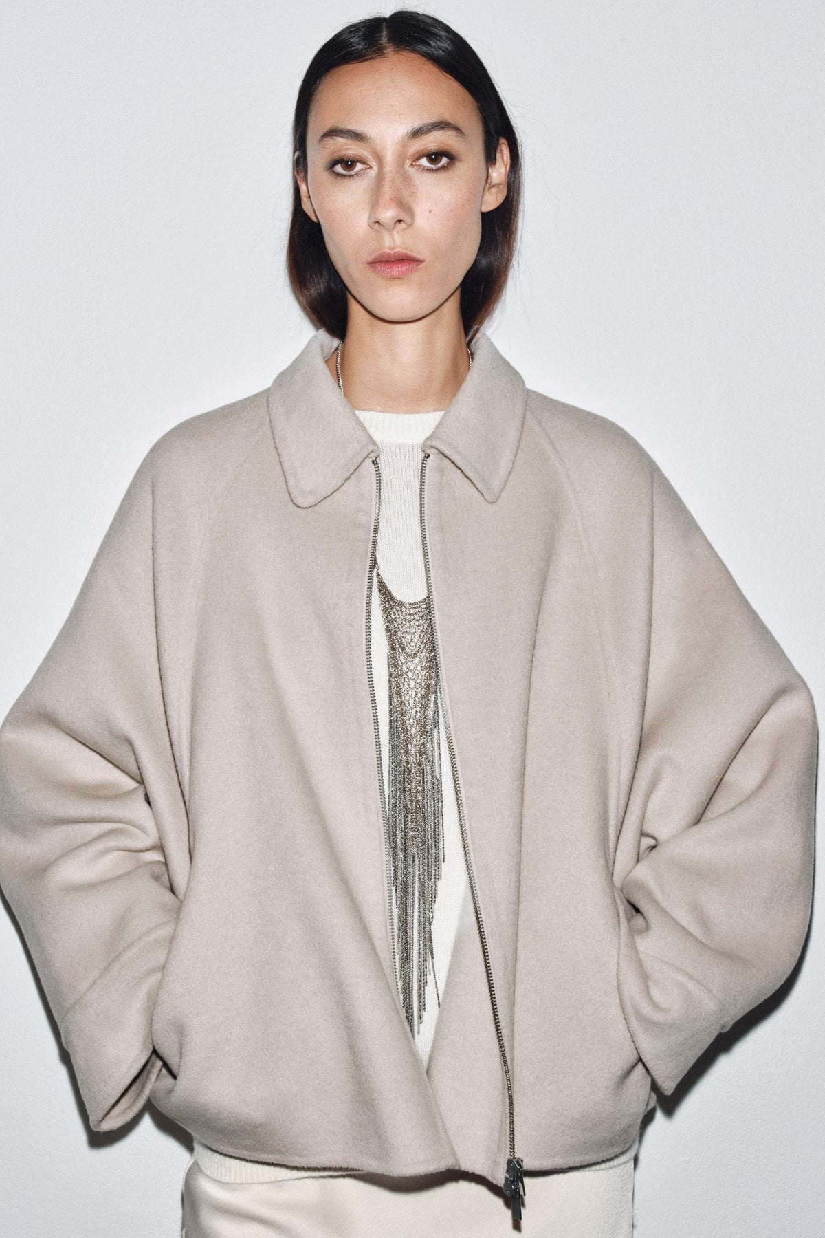 Wool Jacket with Zip