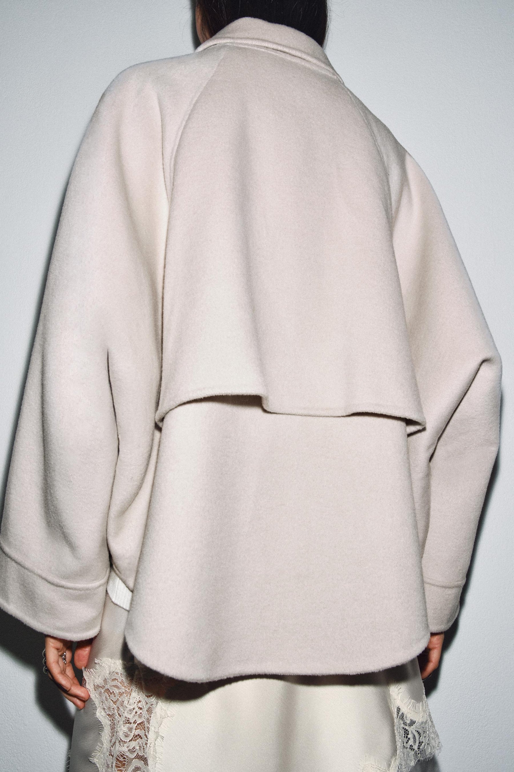 WOOL JACKET WITH ZIP ZW COLLECTION - Image 3