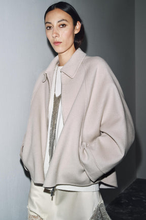 WOOL JACKET WITH ZIP ZW COLLECTION - Image 1