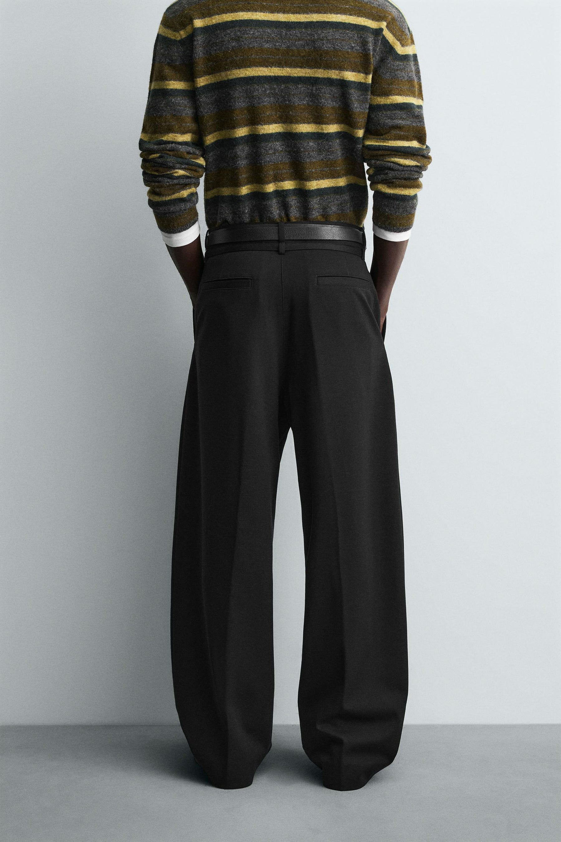 Belted Pleated Trousers
