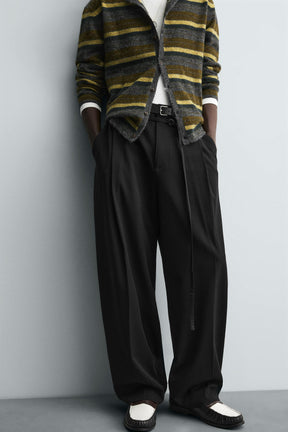 Belted Pleated Trousers