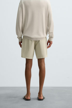 WASHED COTTON BERMUDA SHORTS - Image 3