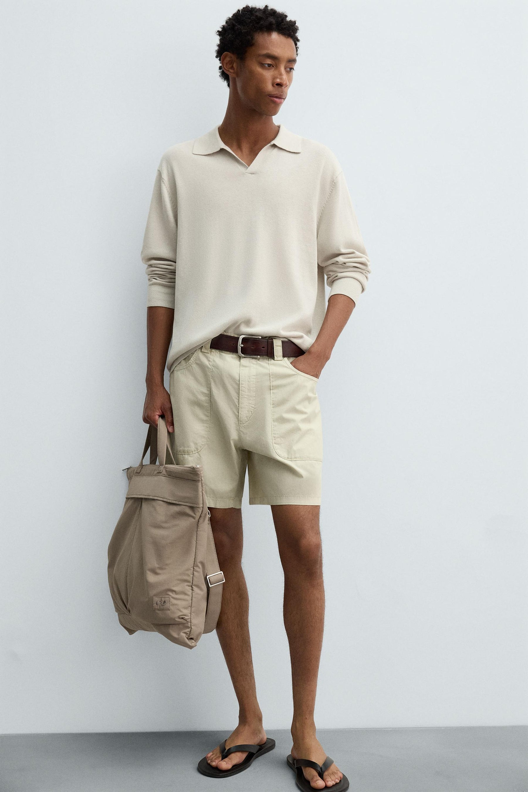 WASHED COTTON BERMUDA SHORTS - Image 5