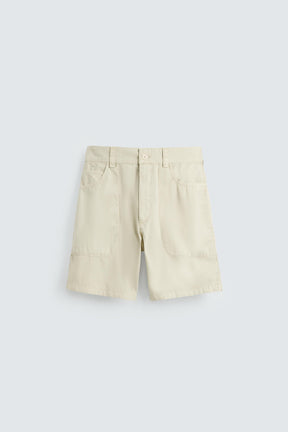 WASHED COTTON BERMUDA SHORTS - Image 7