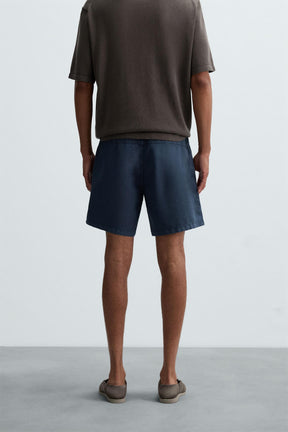 WASHED COTTON BERMUDA SHORTS - Image 3