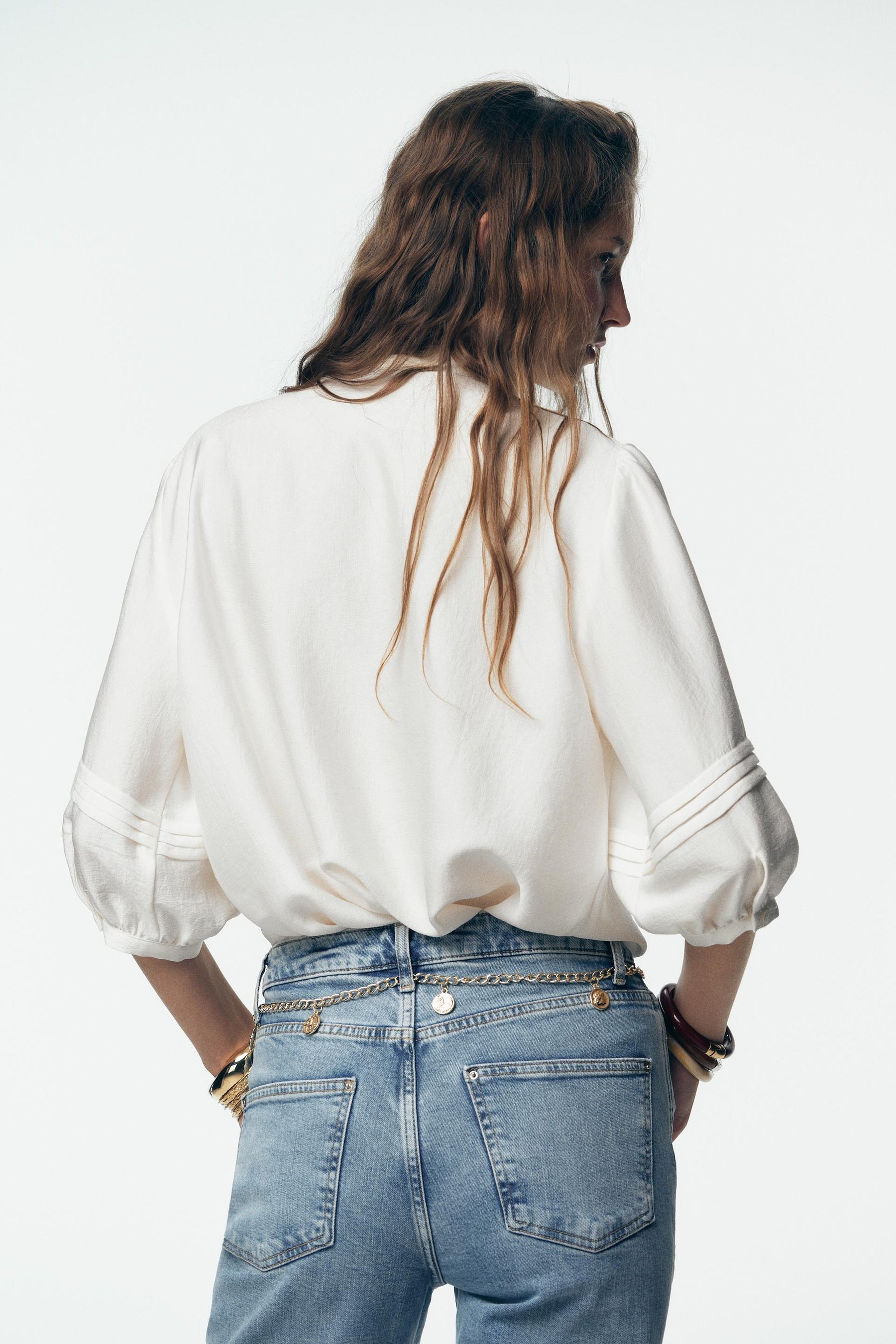 CREPE PINTUCK BLOUSE