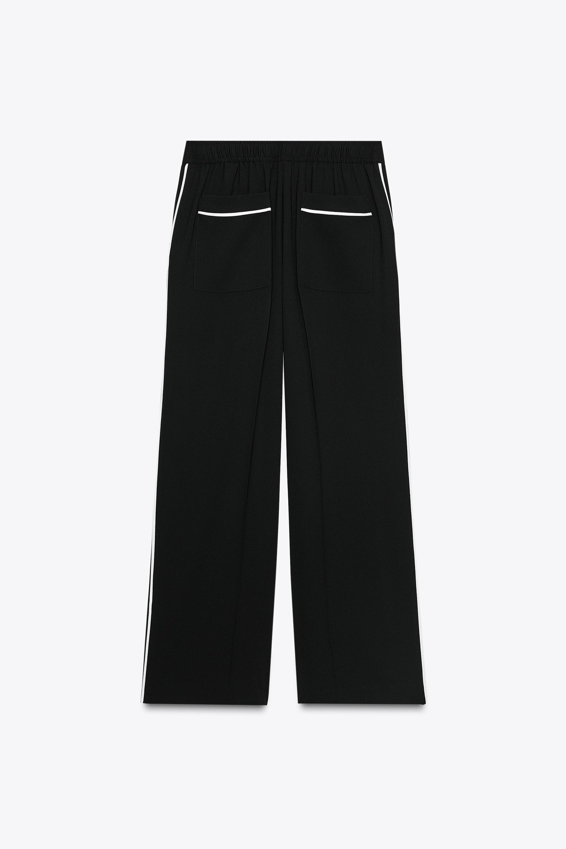 CONTRAST TRIM TROUSERS