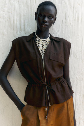 SAFARI LINEN BLEND TOP - Image 2