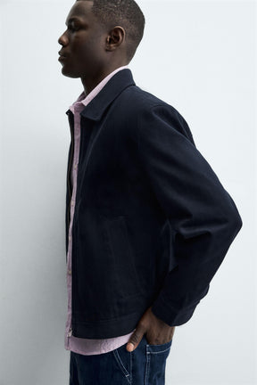 TEXTURED ZIP-UP OVERSHIRT - Image 7